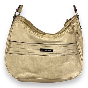 VINTAGE LOU TAYLOR BEIGE IVORY PURSE SMALL CLASSIC SHOULDER BAG NEUTRAL